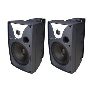 6 Outdoor Speaker Black and Trans. pair